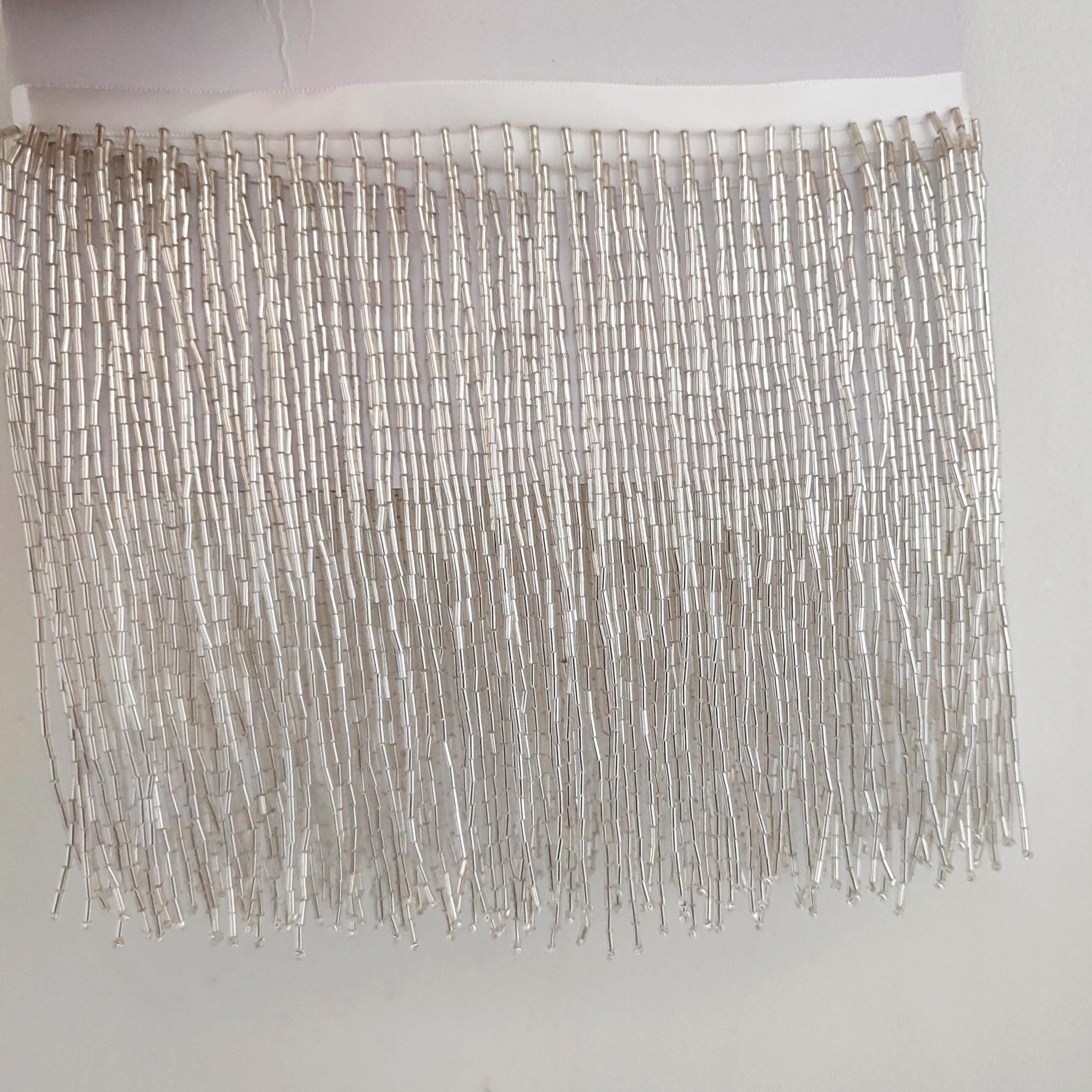 Frange perlée de 15 cm, couleurs personnalisées, garniture, au mètre