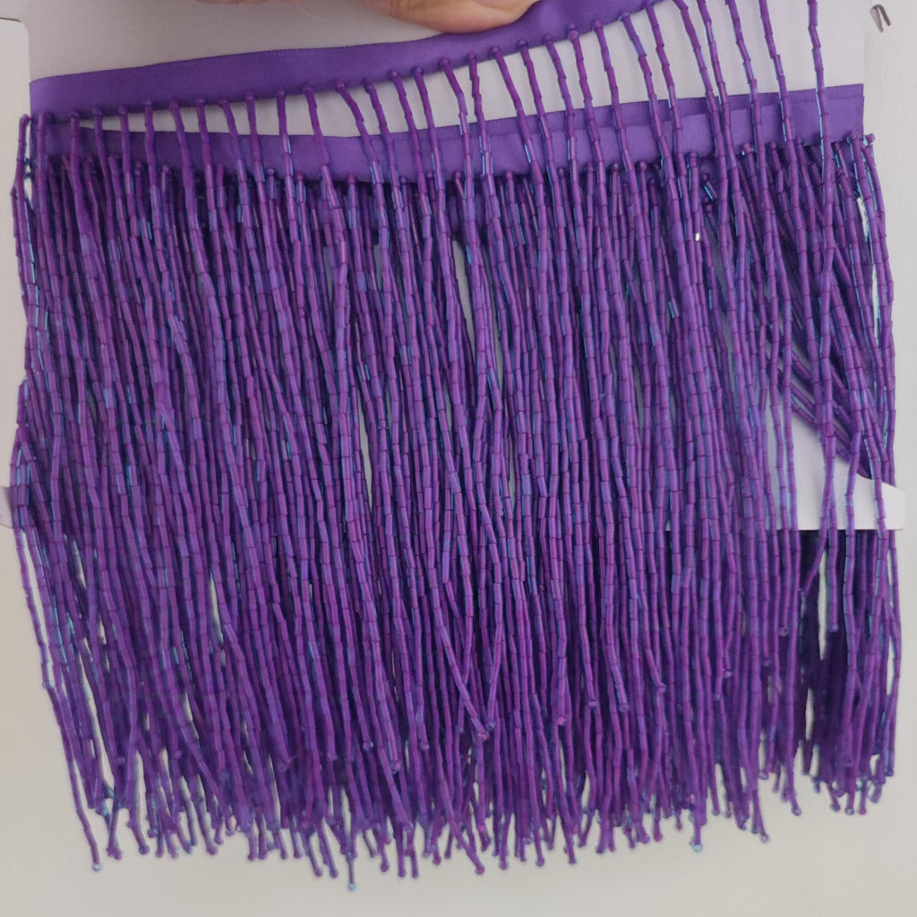 Frange perlée de 15 cm, couleurs personnalisées, garniture, au mètre