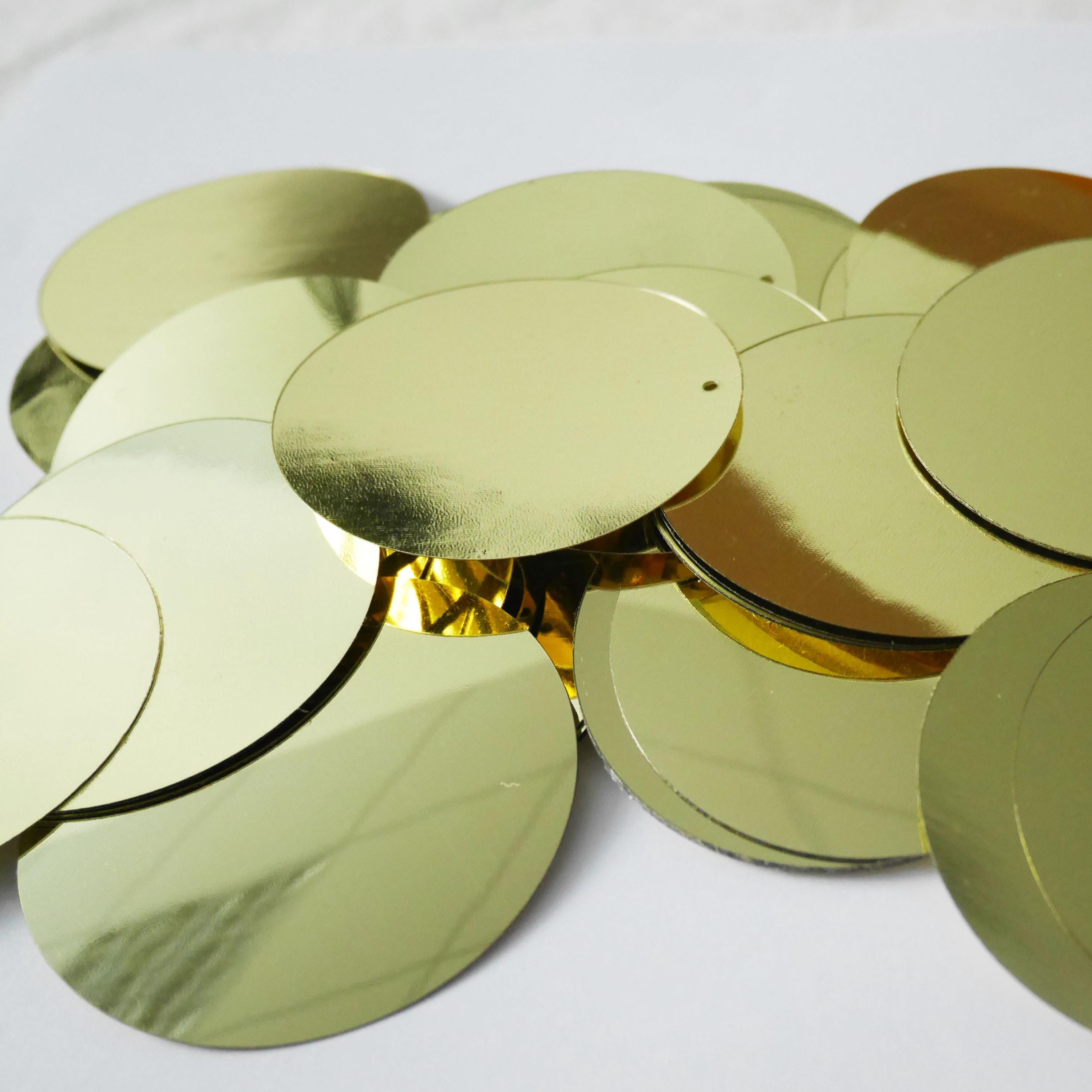 Paillettes rondes plates de 60 mm : plus de 600 pièces, couleurs personnalisées