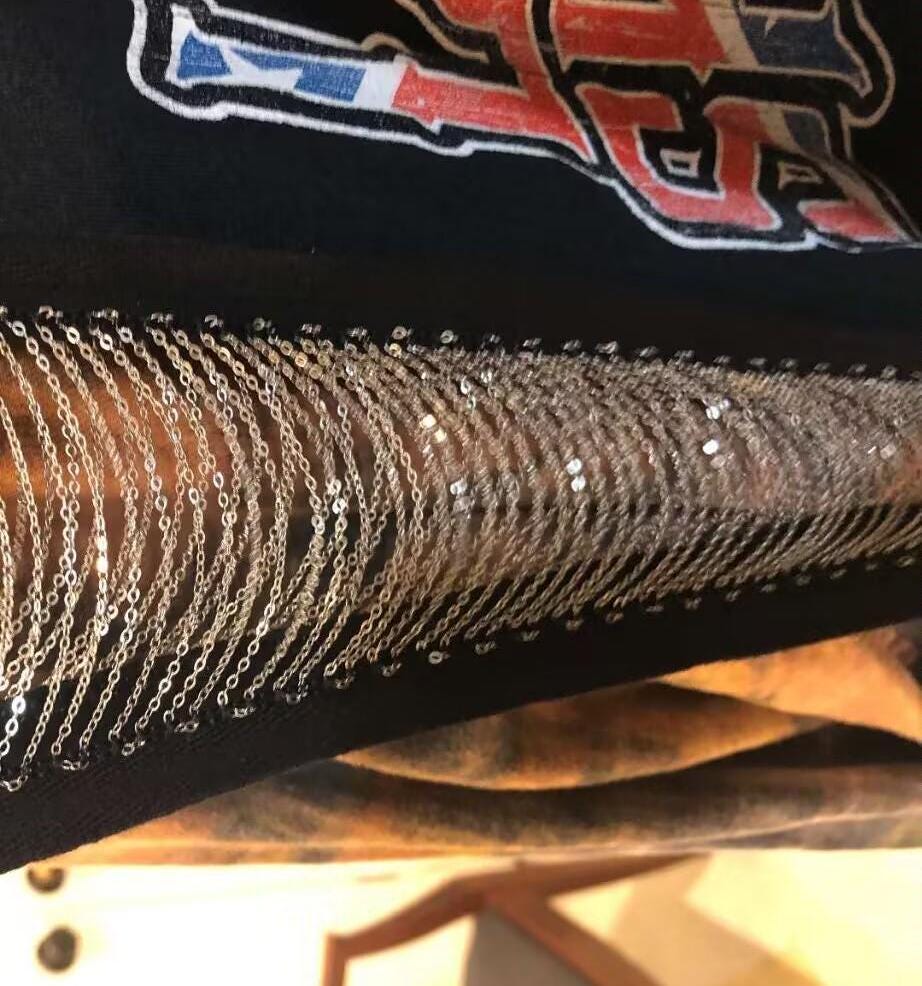 90cm Long 8cm Wide Double Side Copper Chain Fringe Fashion Supplies