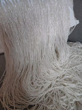 Shimmer Handmade  Bead Fringe, Couture, Dress, Curtain, Backdrop Fringe,  20 inches Wide, 3 Yards