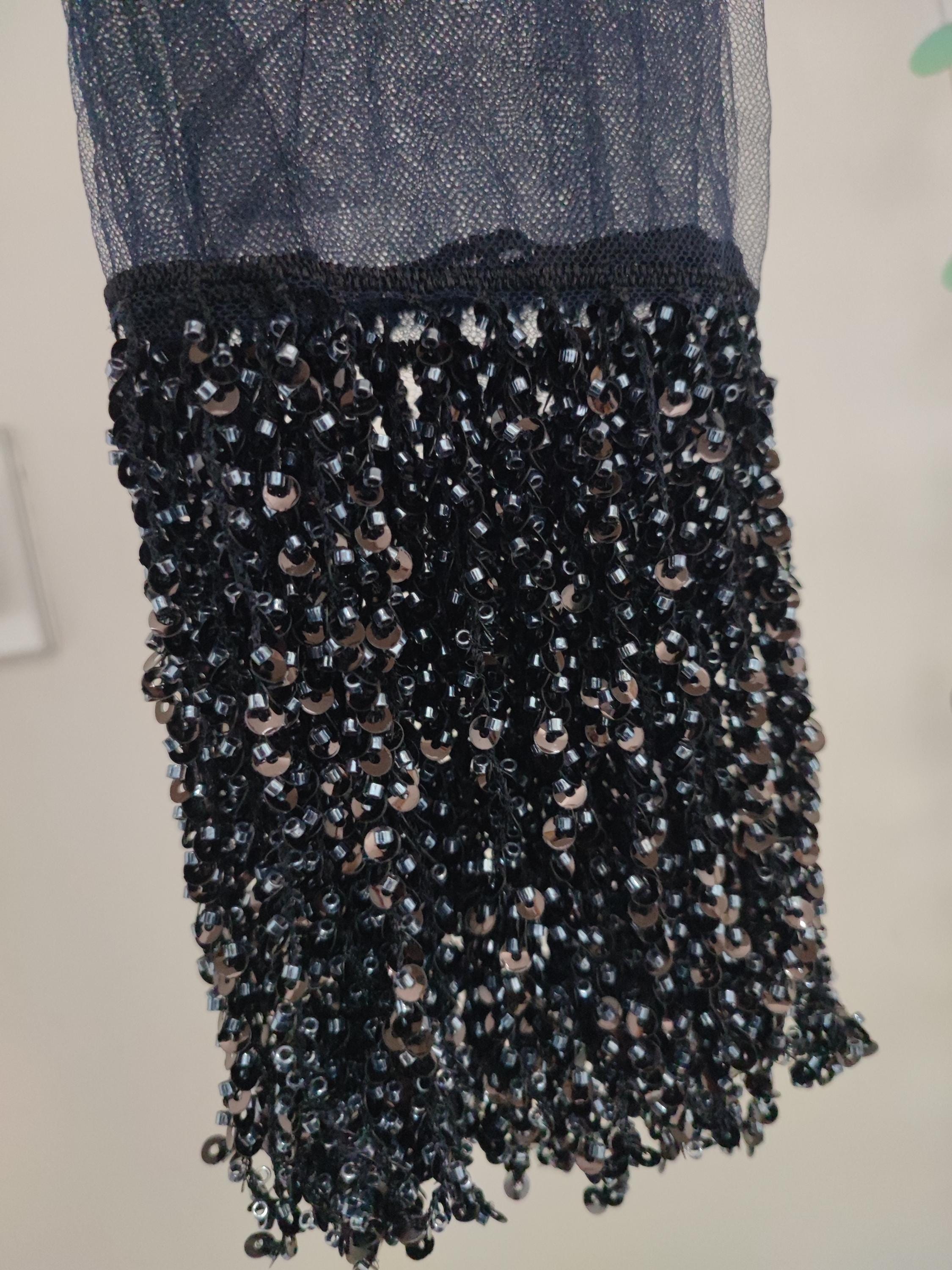 Sparkle Sequin Beaded Fringe: 6 Inch, 10 Yards