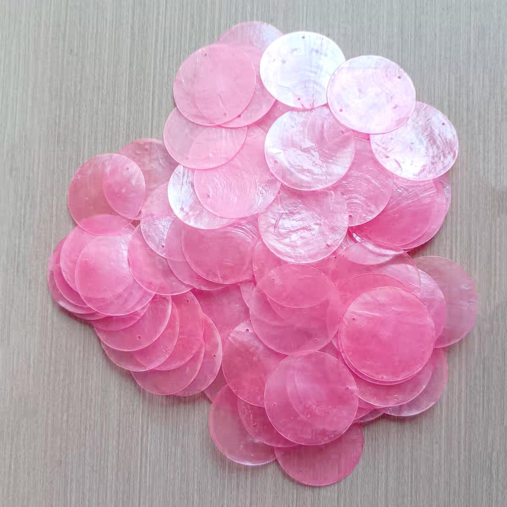 50 stuks natuurlijke parelmoer schelpschijven (40 mm)