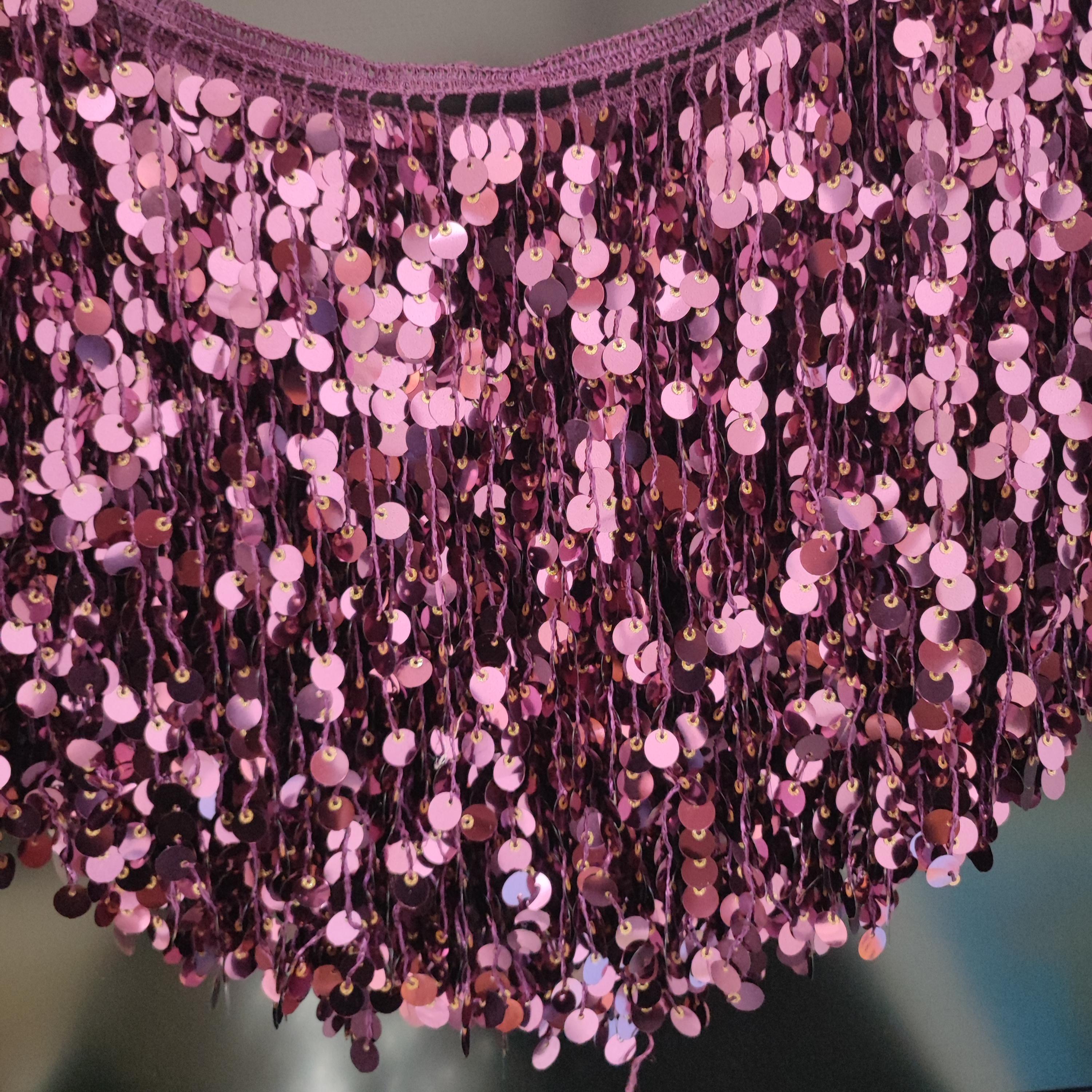 9 inch paillettenfranje: zilver, goud, paars, blauw, zwart, rood - 5 meter