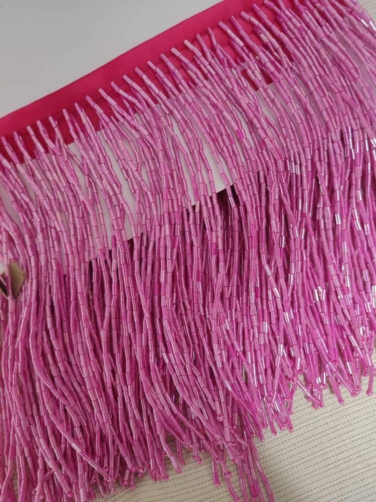 Frange perlée de 15 cm, couleurs personnalisées, garniture, au mètre