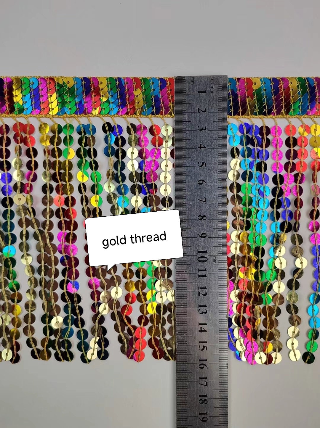 10 yards 6 inch wide Thick braided band Candy Color Sequins Fringe, Different colors in