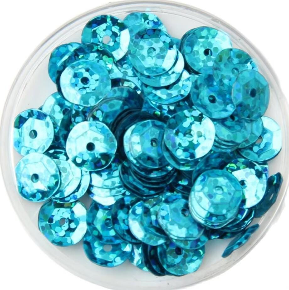 12mm Cup Sequins: Round Disc Paillettes, 50g