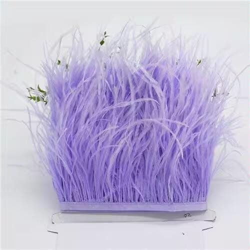 10 Meters 1 ply thick 4-6 Inches Wide Ostrich Feather Fringe,  77 Different Colors, Custom Colors