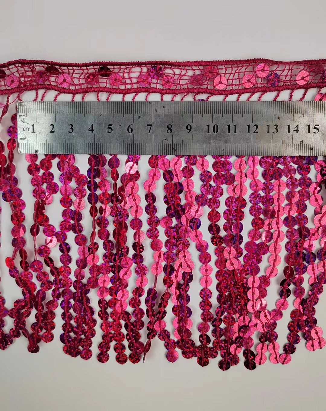 10 yards 15cm wide washable sparkle sequins chainette fringe, 72 different colors