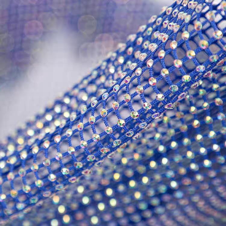 Strasskristalstof: Hotfix polyester (1m x 120cm)