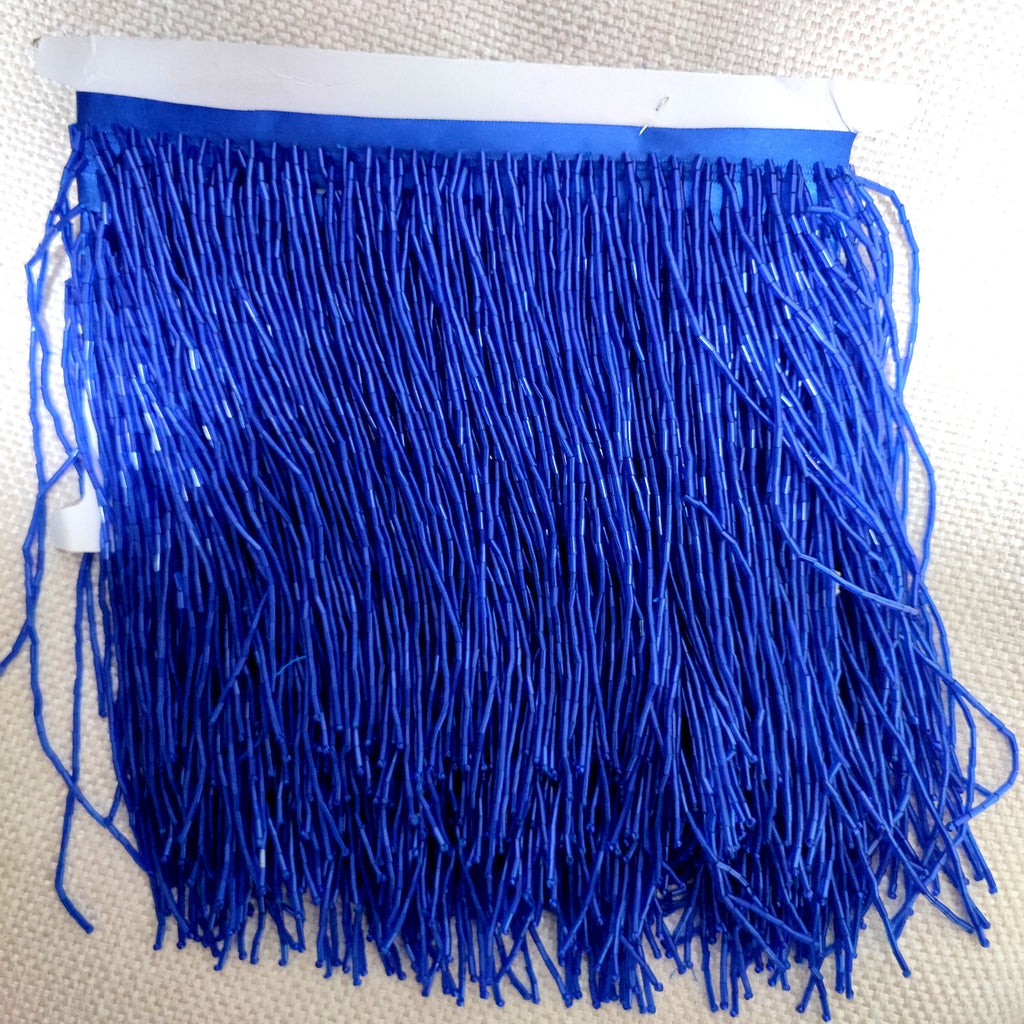 Bordure à franges de perles tubulaires, couleurs personnalisées, 15 cm de large, 9 m