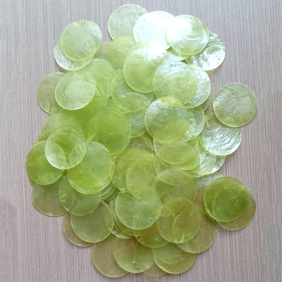 50 stuks natuurlijke parelmoer schelpschijven (40 mm)