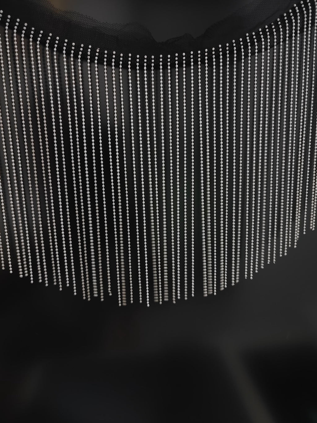 Frange en chaîne de perles de cuivre de 1 m de long et 15 cm de large, frange en chaîne de perles argentée, dorée ou canon de fusil de 15 cm de large pour abat-jour