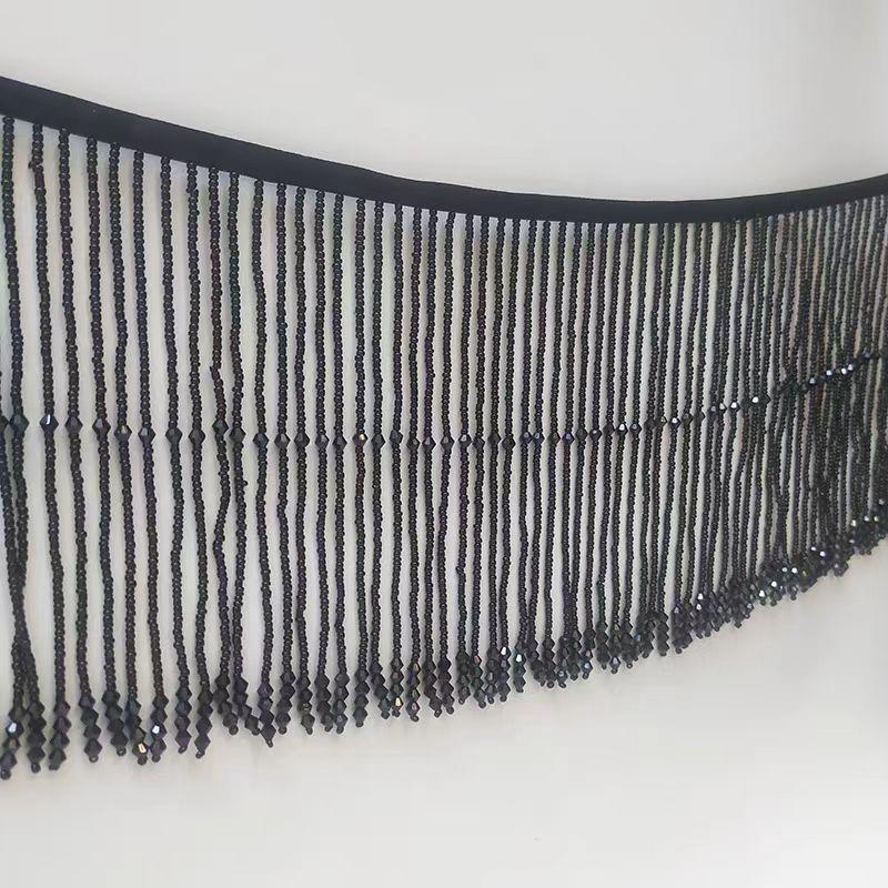 Kristallen en kralenfranje: 15 cm lange kralenversiering, 30 kleuren