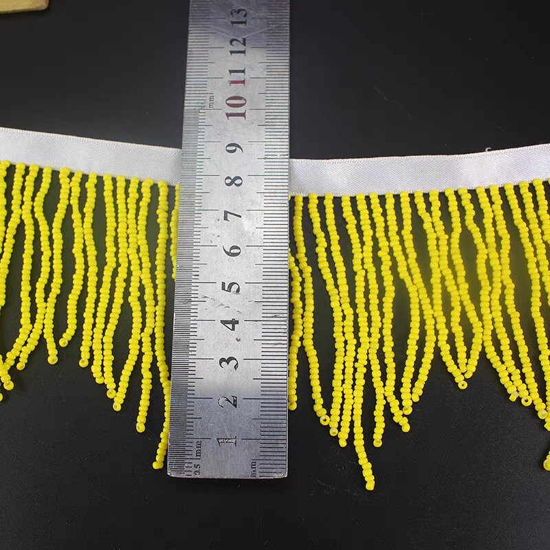 Frange en perles de rocaille faites main : garniture de cocktail de 8 cm, fournitures de couture