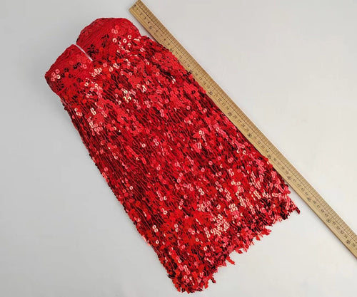10 meter wasbare paillettenfranje van 45 cm breed, jurk, outfit, woondecoratie, glinsterende paillettenfranje, 100 verschillende kleuren, kleuren op maat gemaakt