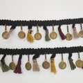 Beaded Tassel Fringe: Antique Coins, Colorful Trim, Lampshade Dress Embellishment