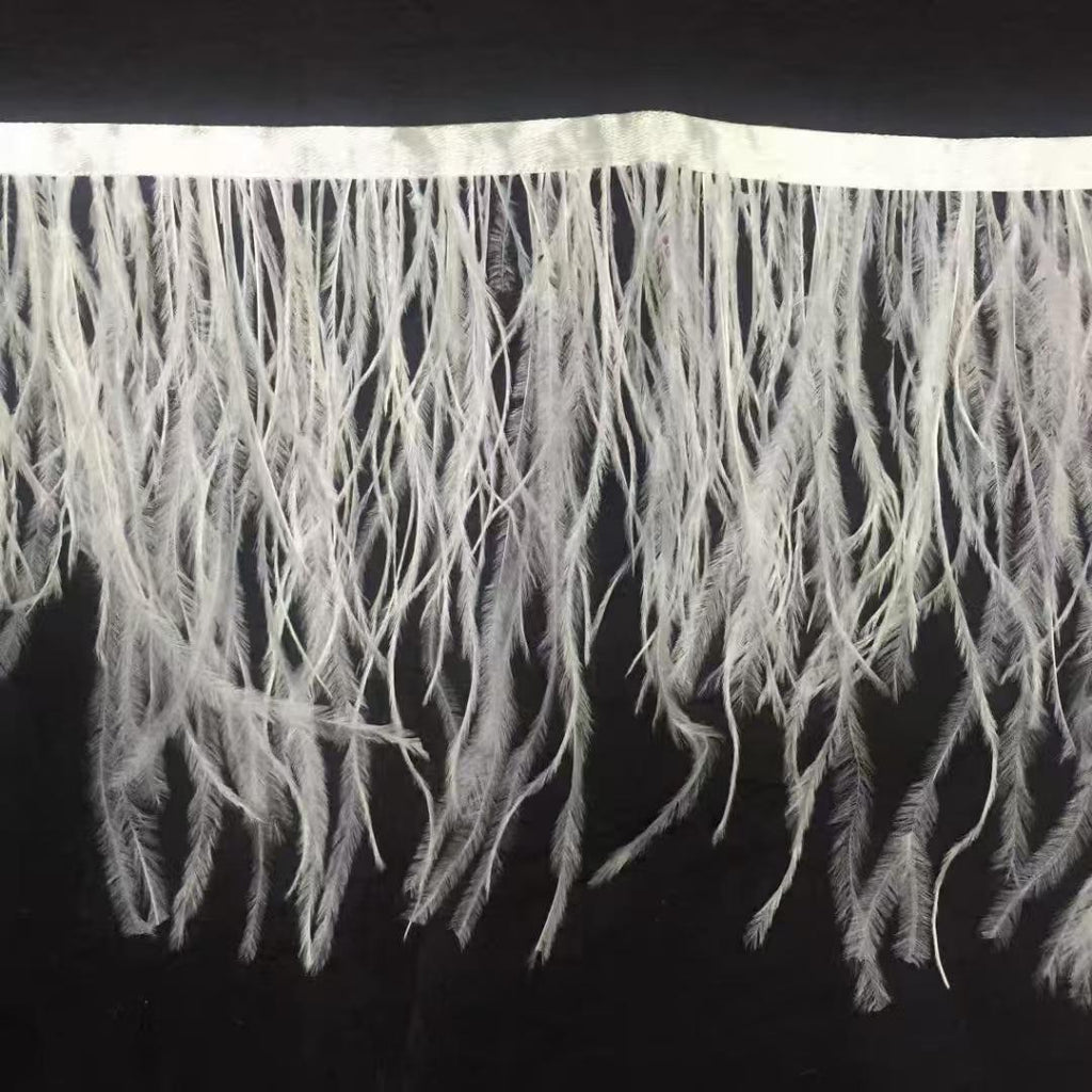 10 Meters 1 ply thick 4-6 Inches Wide Ostrich Feather Fringe,  77 Different Colors, Custom Colors