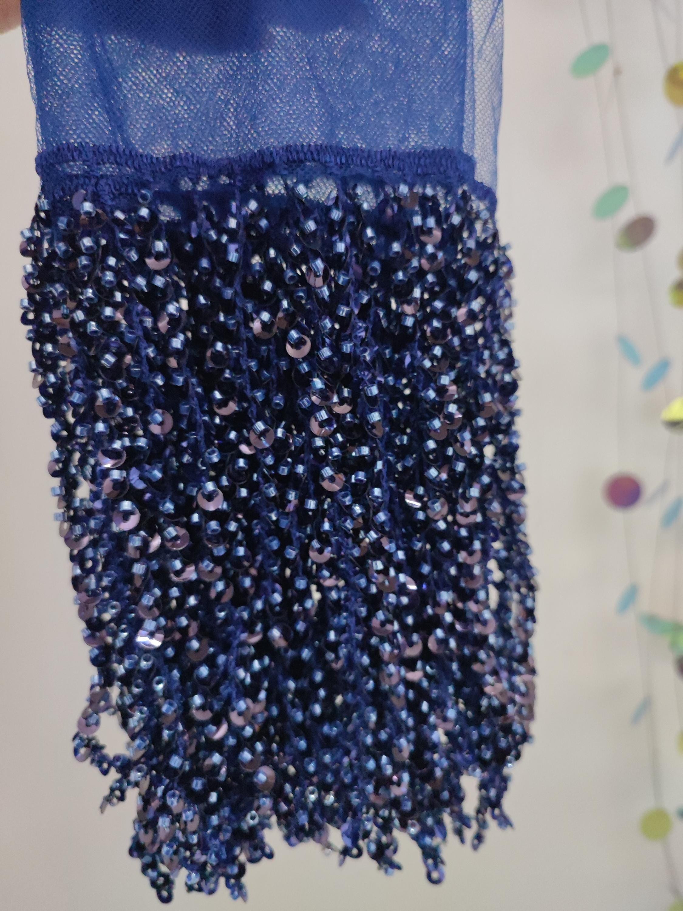 Sparkle Sequin Beaded Fringe: 6 Inch, 10 Yards