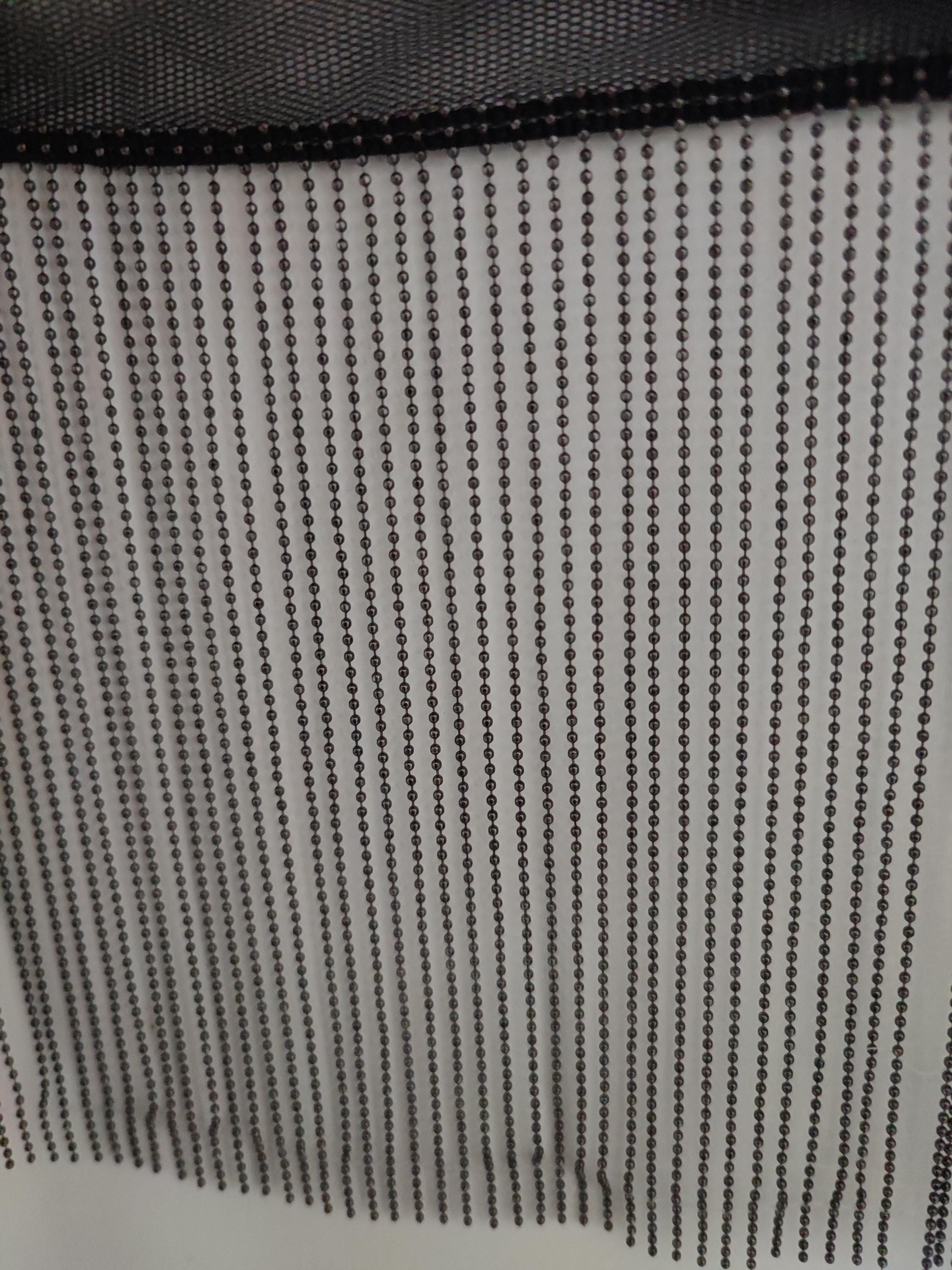 Frange en chaîne de perles de cuivre de 1 m de long et 15 cm de large, frange en chaîne de perles argentée, dorée ou canon de fusil de 15 cm de large pour abat-jour