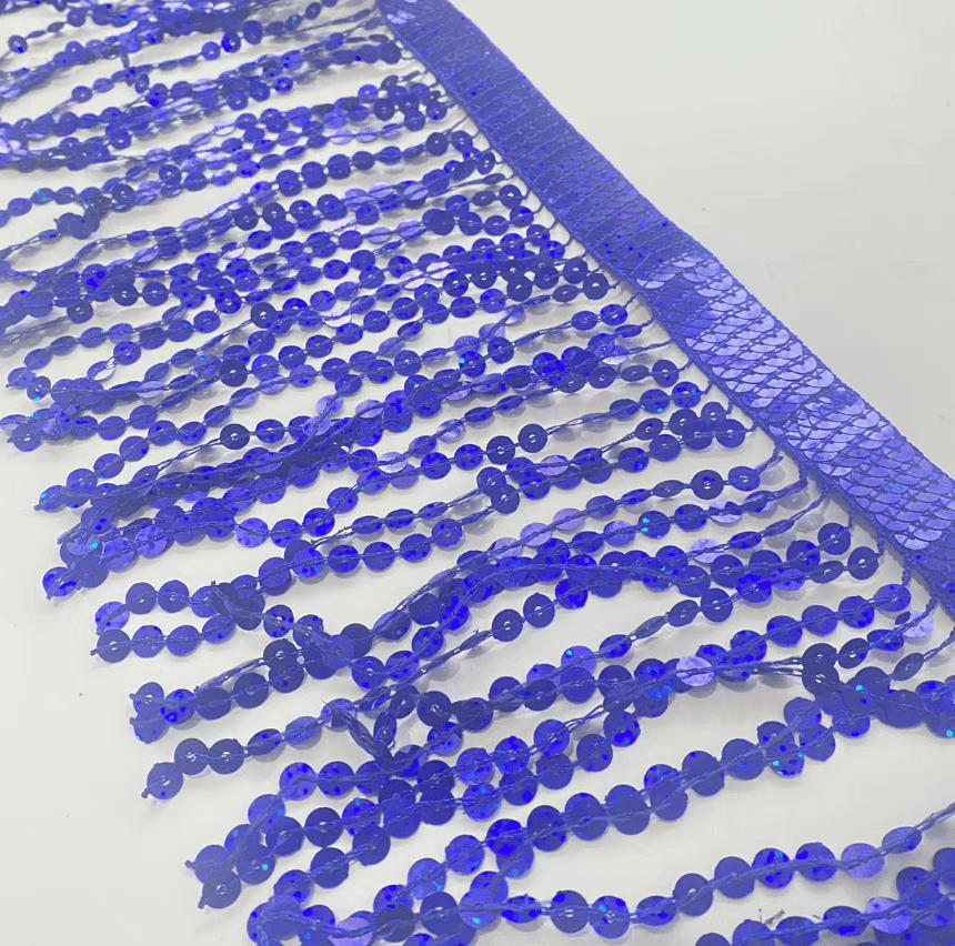 10 Yards 6 inch Wide thick braided band sequins chainette fringe, 100 different colors for your choice