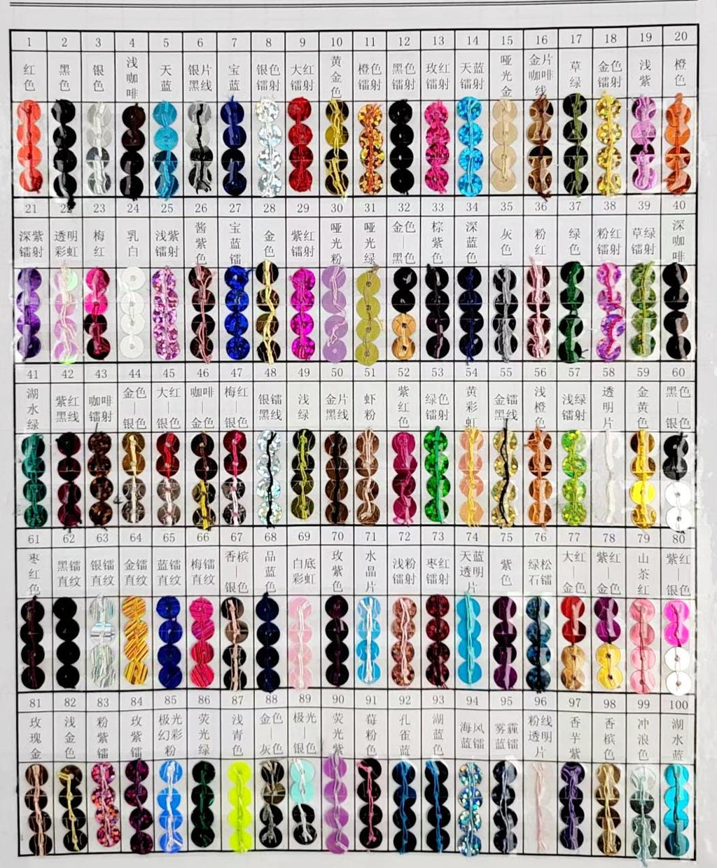 Bande tressée épaisse de 10 yards (9,14 m) et 6 pouces (15,2 cm) de large, ornée de sequins et de franges, disponible en 100 couleurs différentes.