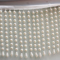 Frange de perles entièrement faite à la main, 90 cm de long x 11 cm de large, noire et blanche, pour abat-jour.