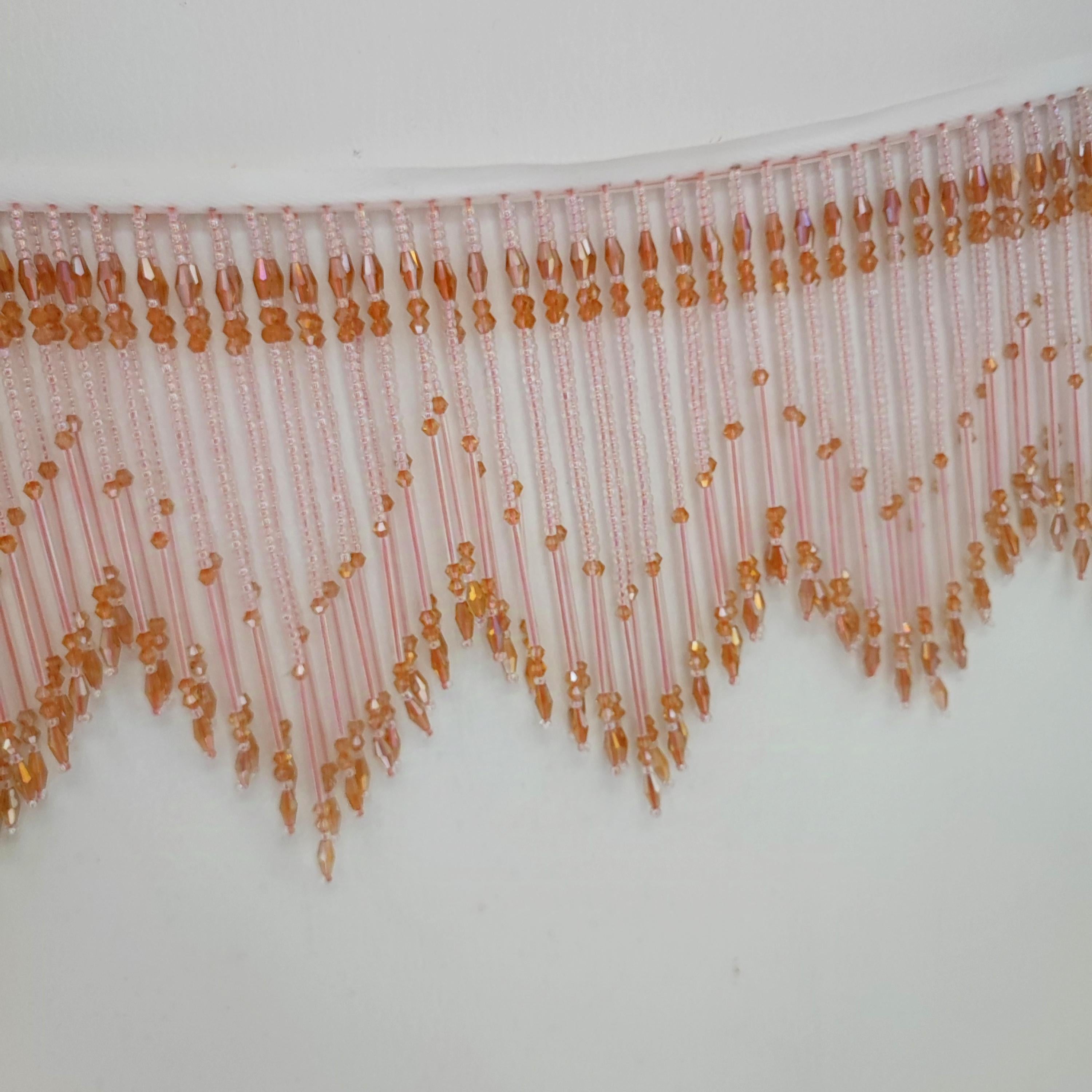 6 Inch Beaded Fringe: Seed Beads, Crystal Beads, Lampshade Trim