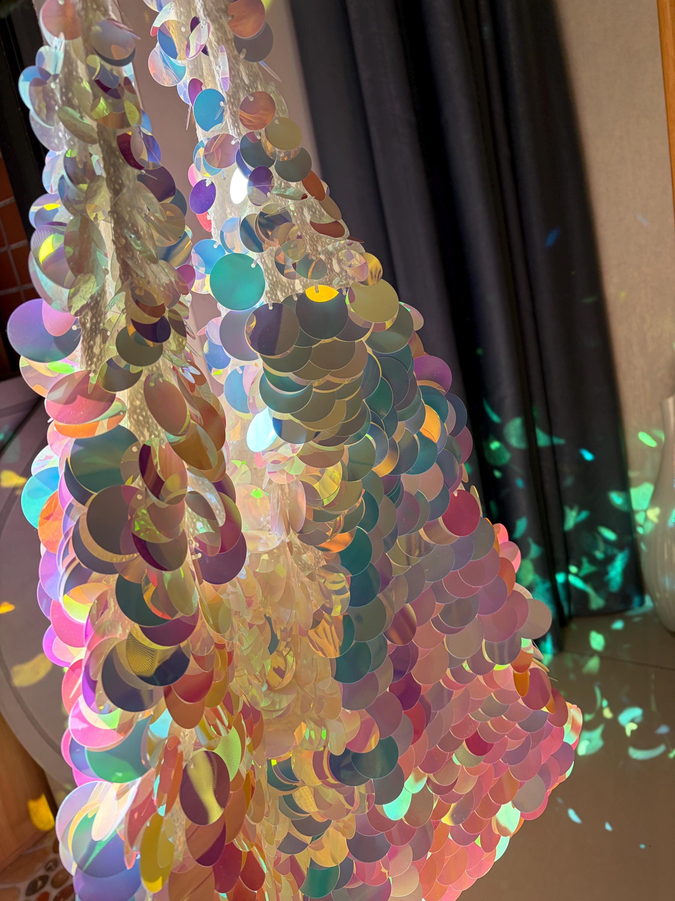 Sparkly Sequin Tote Bag,  Hand Stitched Sequins Bag, Gift For Sequins Lovers, Custom make colors