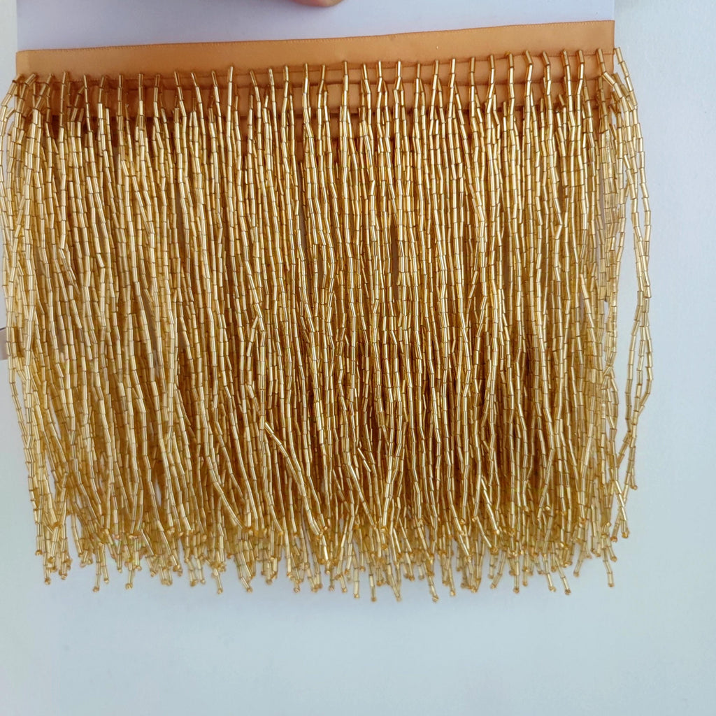 Frange perlée de 15 cm, couleurs personnalisées, garniture, au mètre