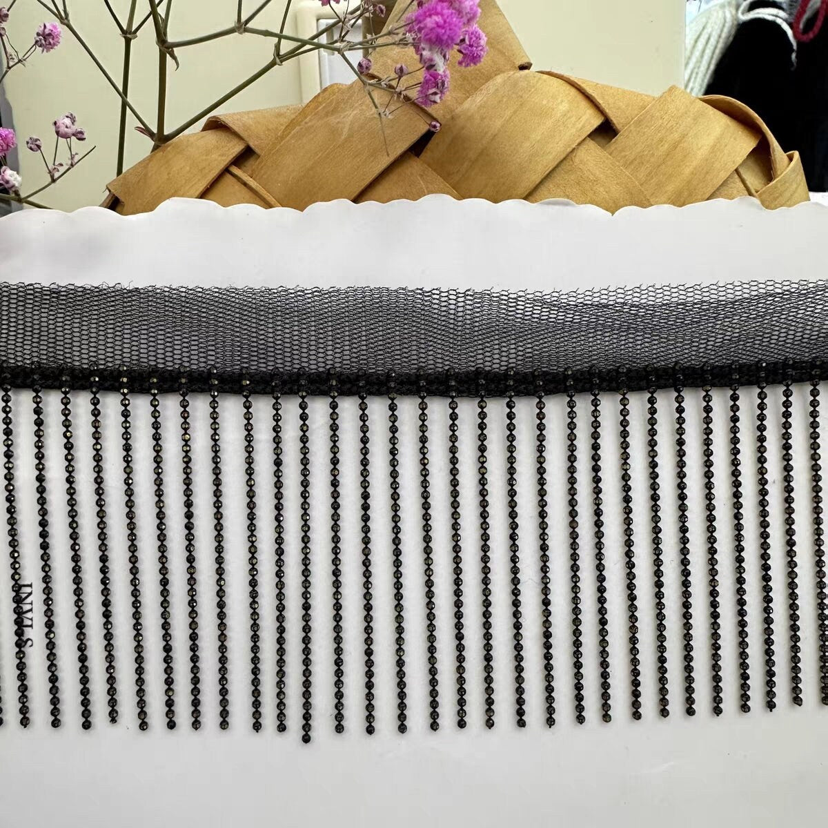 5 yard 6cm wide Copper Bead Chain Fringe Dancewear Fashion Costume Fringe DIY Sewing Supplies, 7 Different Colors