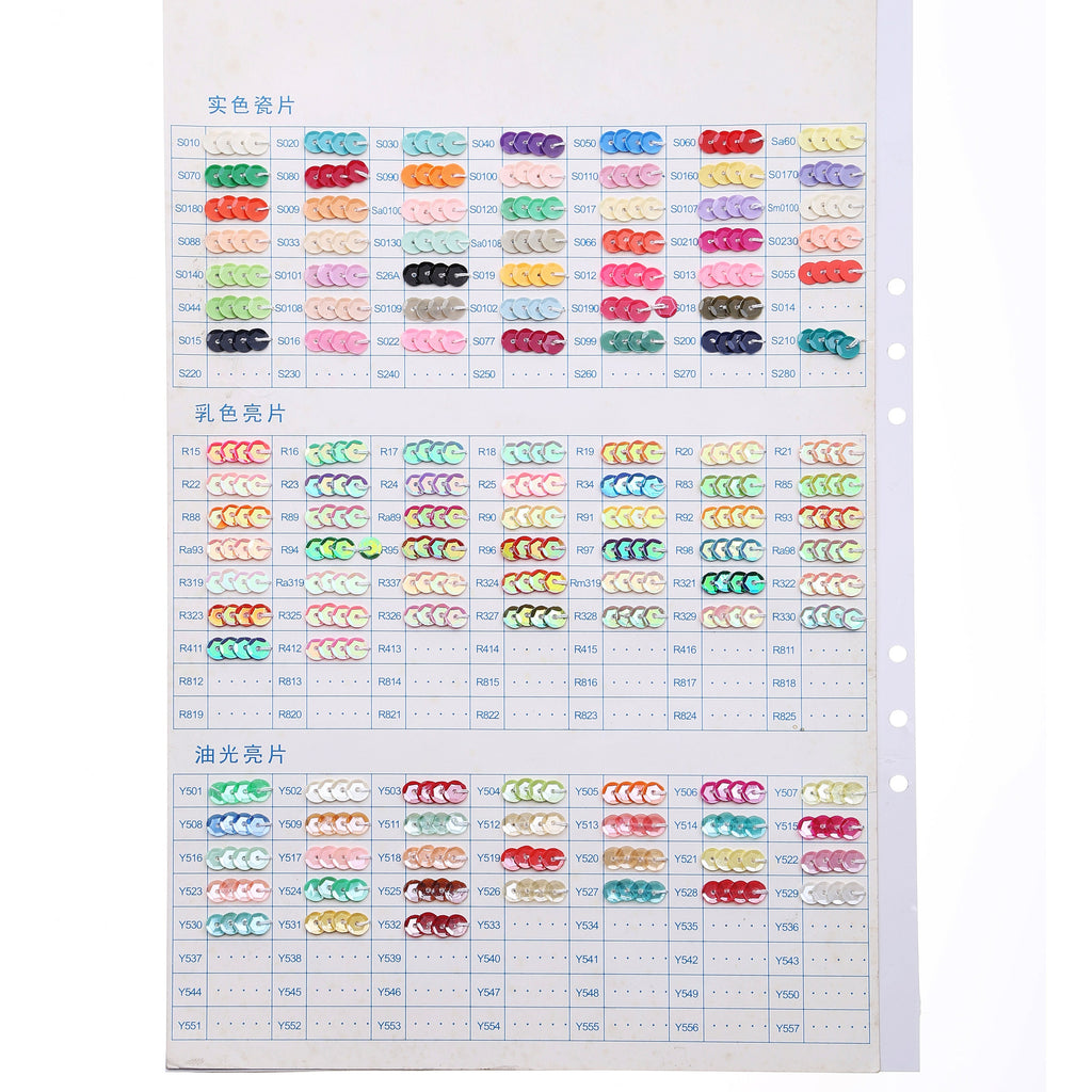 Paillettes rondes plates de 100 mm, lot de 300. 600 couleurs différentes sont disponibles ; consultez notre nuancier.