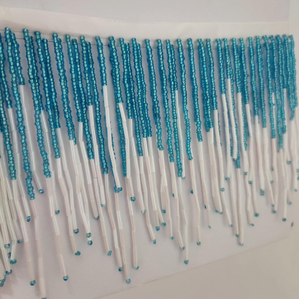 5 inches Wide Chevron Beaded Fringe, Lampshade Costume Dress Tassle Fringe,Rose gold silver black white blue lilac hot pink red green Tassle