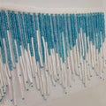 5 inches Wide Chevron Beaded Fringe, Lampshade Costume Dress Tassle Fringe,Rose gold silver black white blue lilac hot pink red green Tassle
