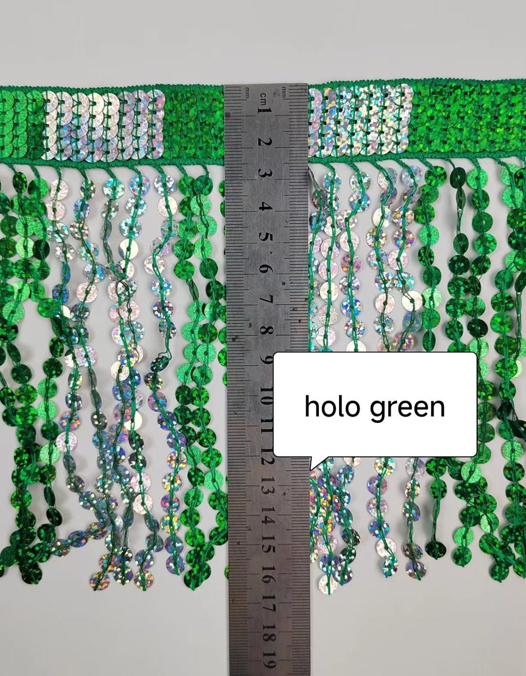 10yards17cm Wide Thick 2-tone sequins lace fringe sparkle fringe, Different colors in, custom make colors at small quantity