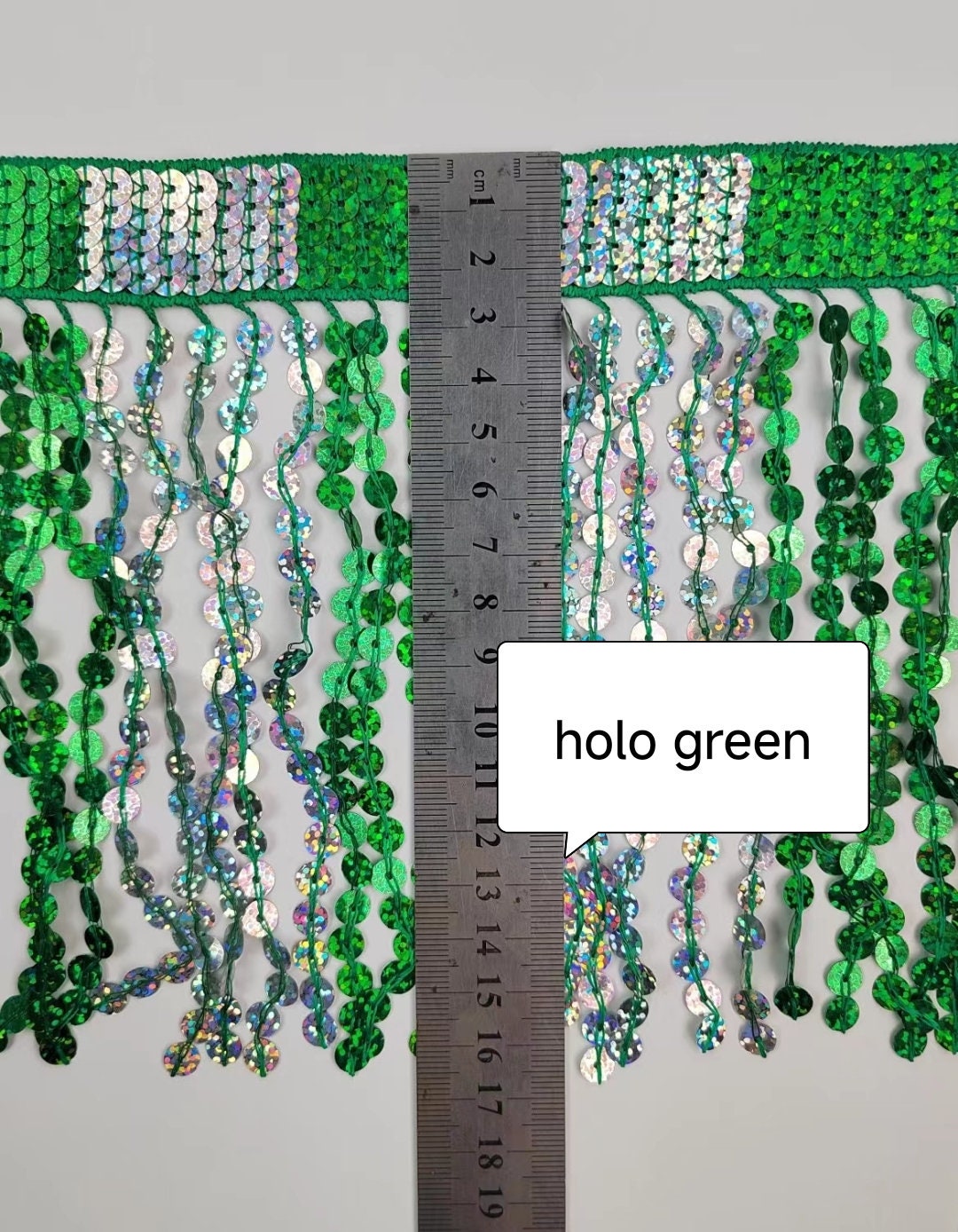 10yards17cm Wide Thick 2-tone sequins lace fringe sparkle fringe, Different colors in, custom make colors at small quantity