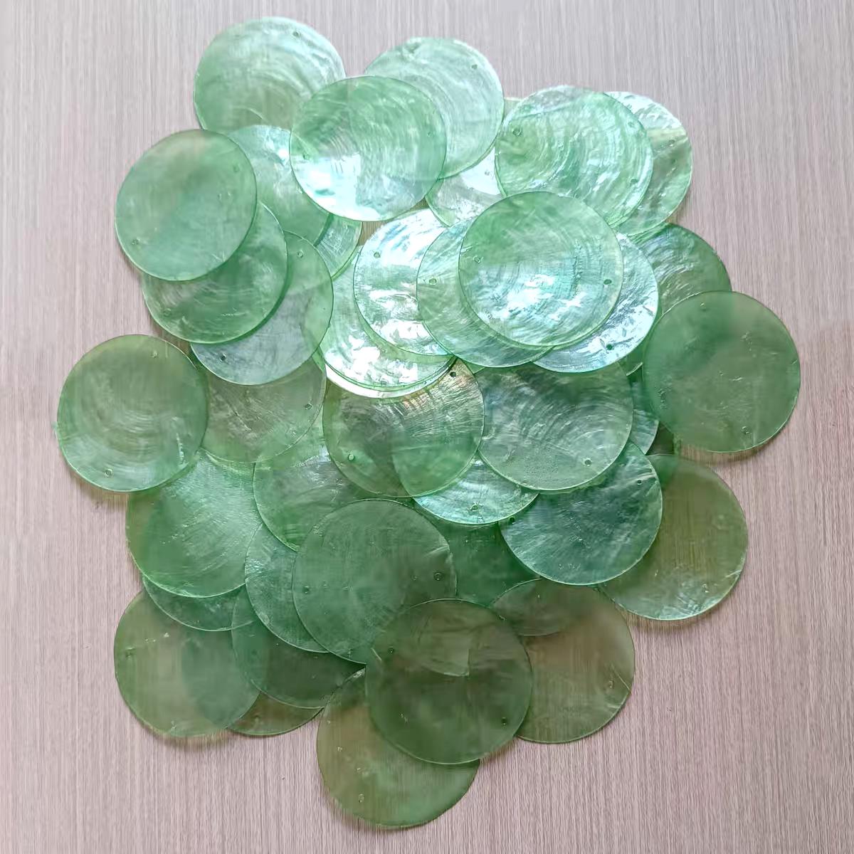 50 stuks natuurlijke parelmoer schelpschijven (40 mm)