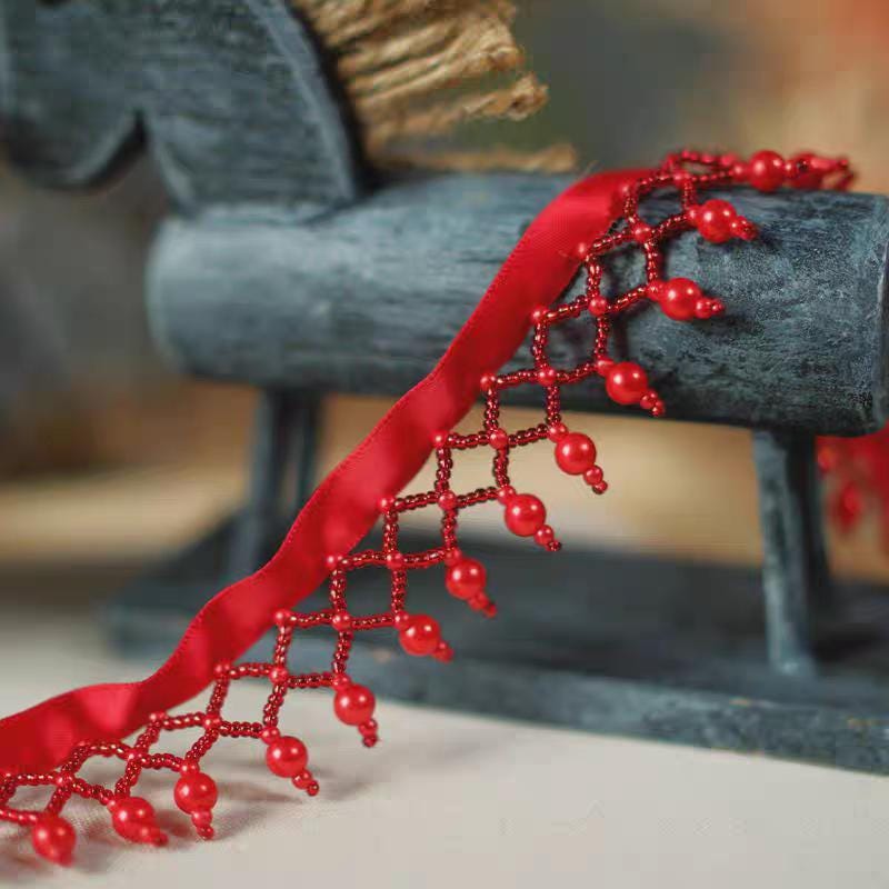 Franges perlées faites main (90 cm de long, 3,5 cm de large) pour robes de mariée, vêtements de danse et costumes. Fournitures de couture DIY.