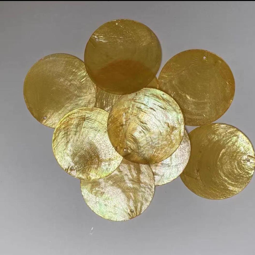 50 disques de nacre naturelle (40 mm)