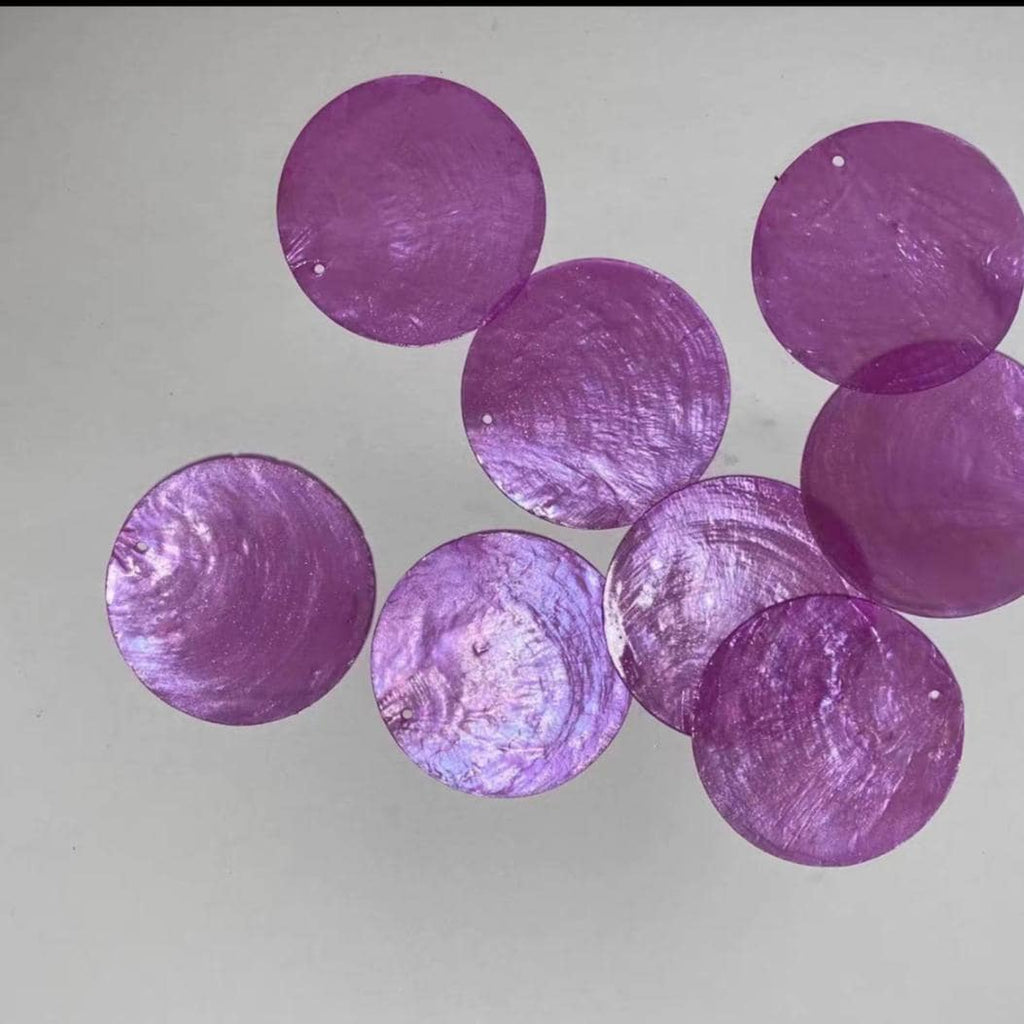 50 stuks natuurlijke parelmoer schelpschijven (40 mm)