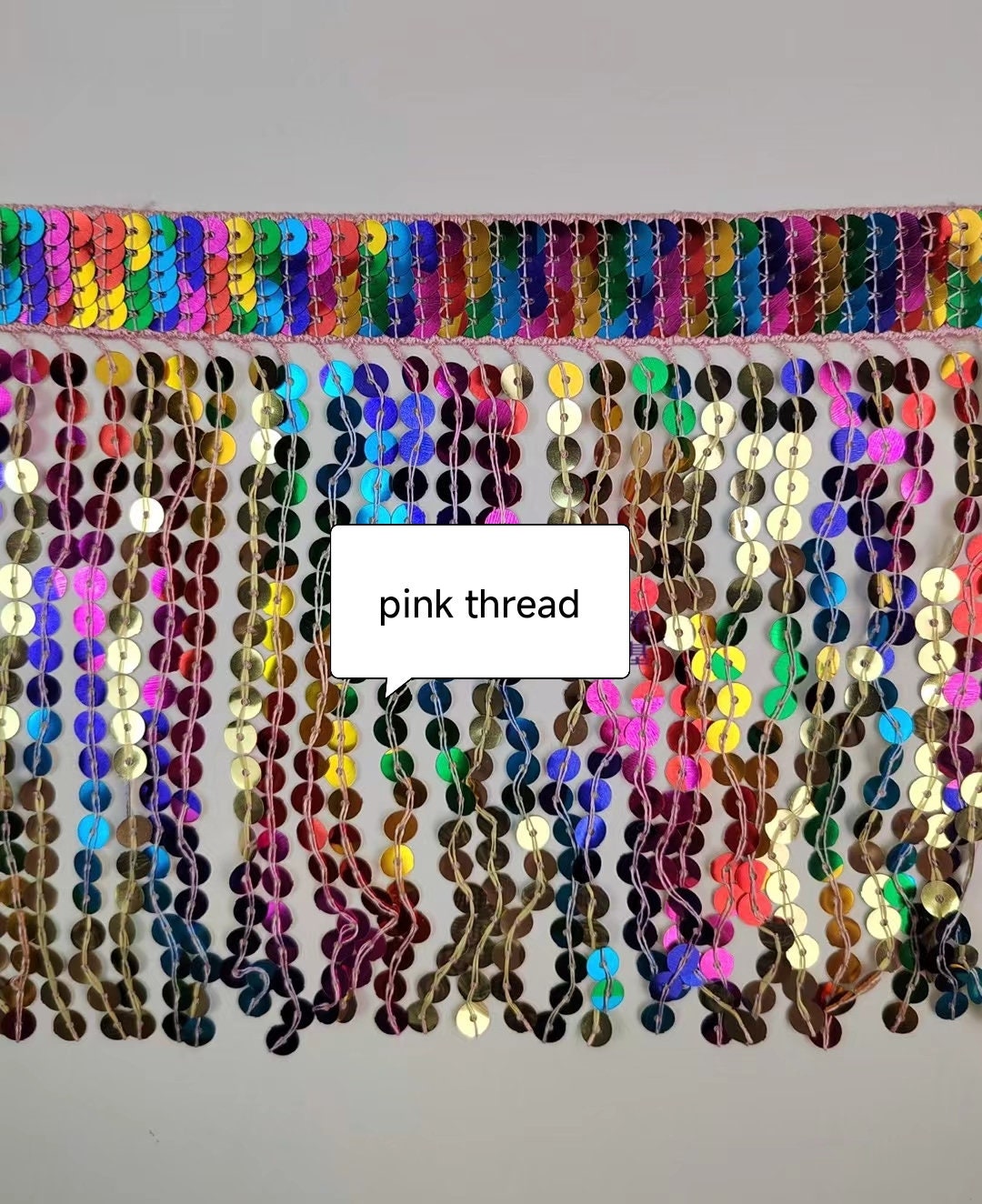 10 yards 6 inch wide Thick braided band Candy Color Sequins Fringe, Different colors in