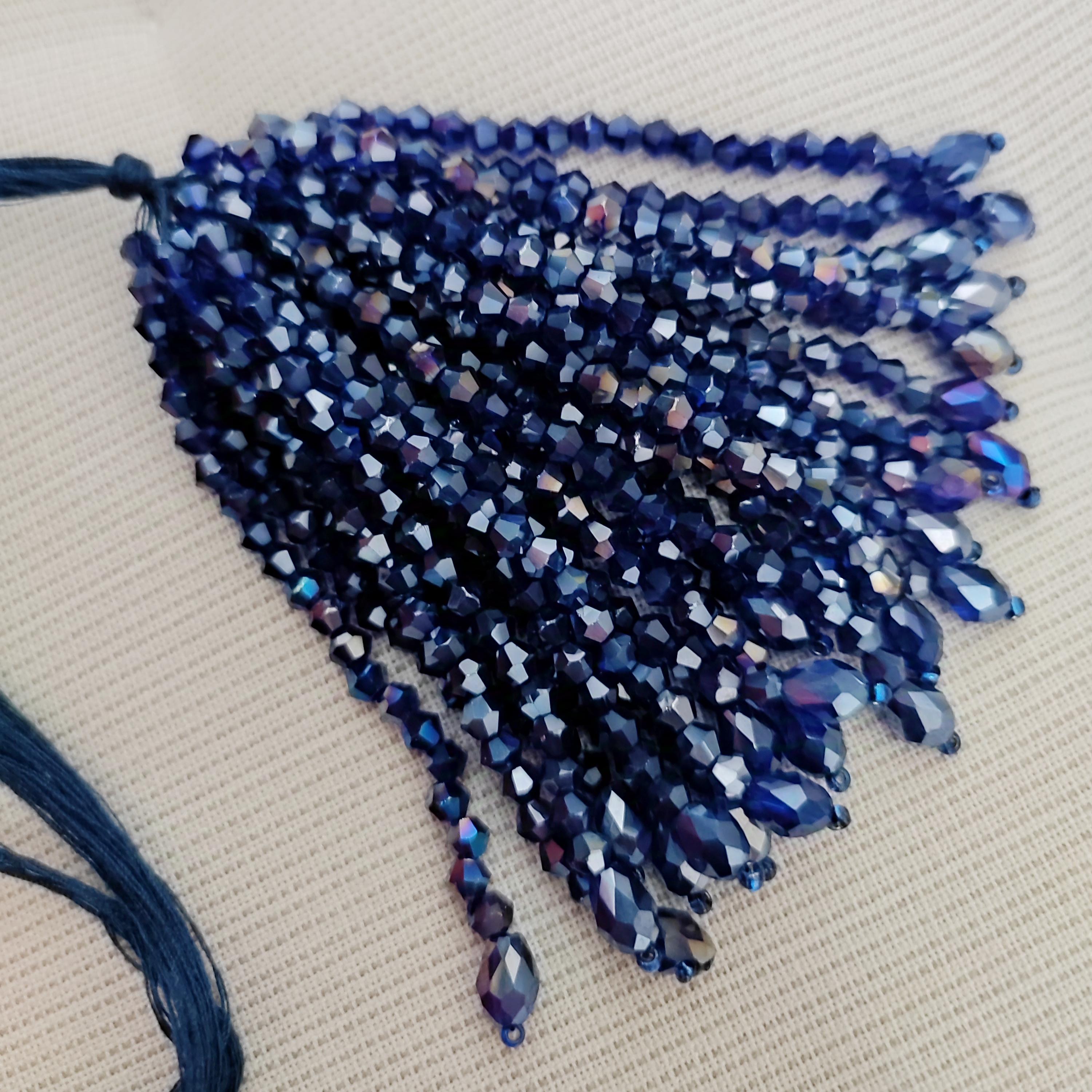 Custom make Crystal Beaded Fringe Tassels: Couture Costume Trim, custom make all colors
