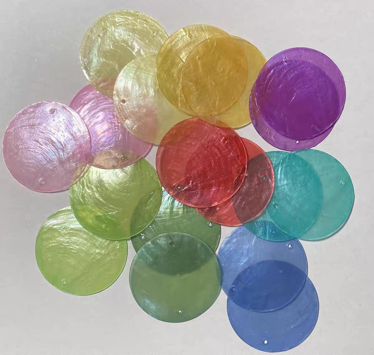 50 disques de nacre naturelle (40 mm)