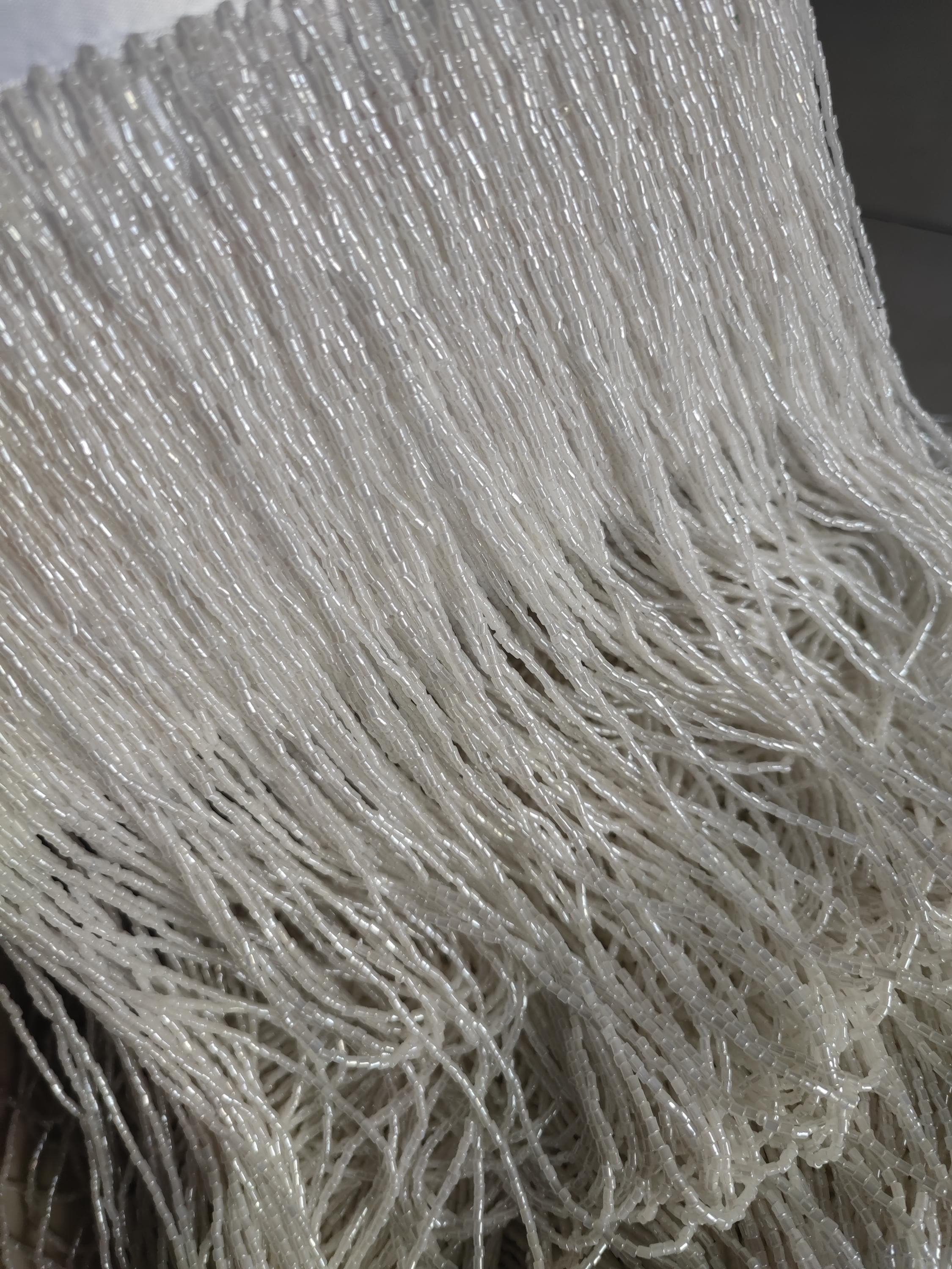 Glanzende handgemaakte kralenfranje, geschikt voor haute couture, jurken, gordijnen en achtergronden, 50 cm breed, 2,75 meter