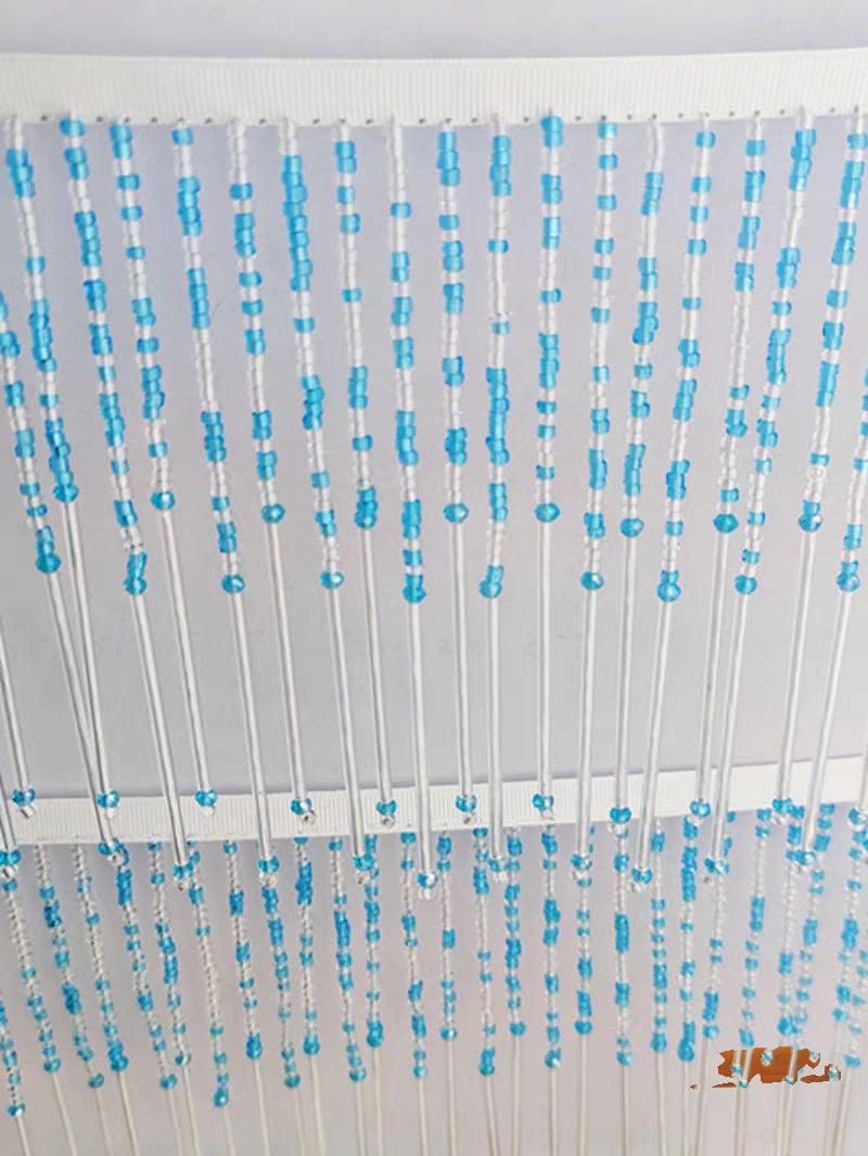 Franges de perles de rocaille et de cristal faites à la main, 90 cm de long et 13 cm de large, 3 couleurs différentes