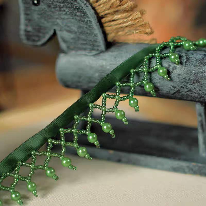 Franges perlées faites main (90 cm de long, 3,5 cm de large) pour robes de mariée, vêtements de danse et costumes. Fournitures de couture DIY.