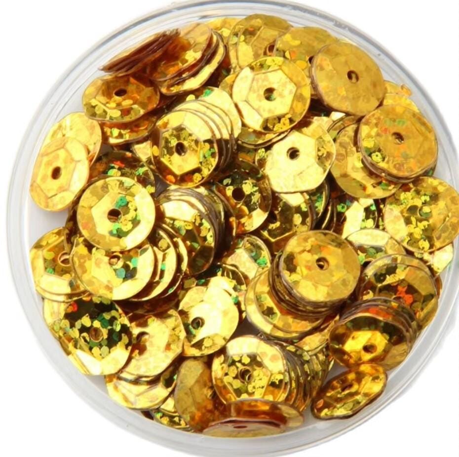 12 mm cup pailletten: ronde schijfpailletten, 50 g