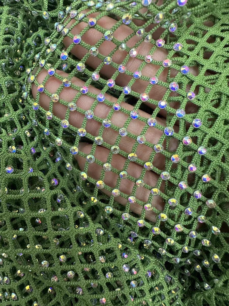 Strasskristalstof: Hotfix polyester (1m x 120cm)