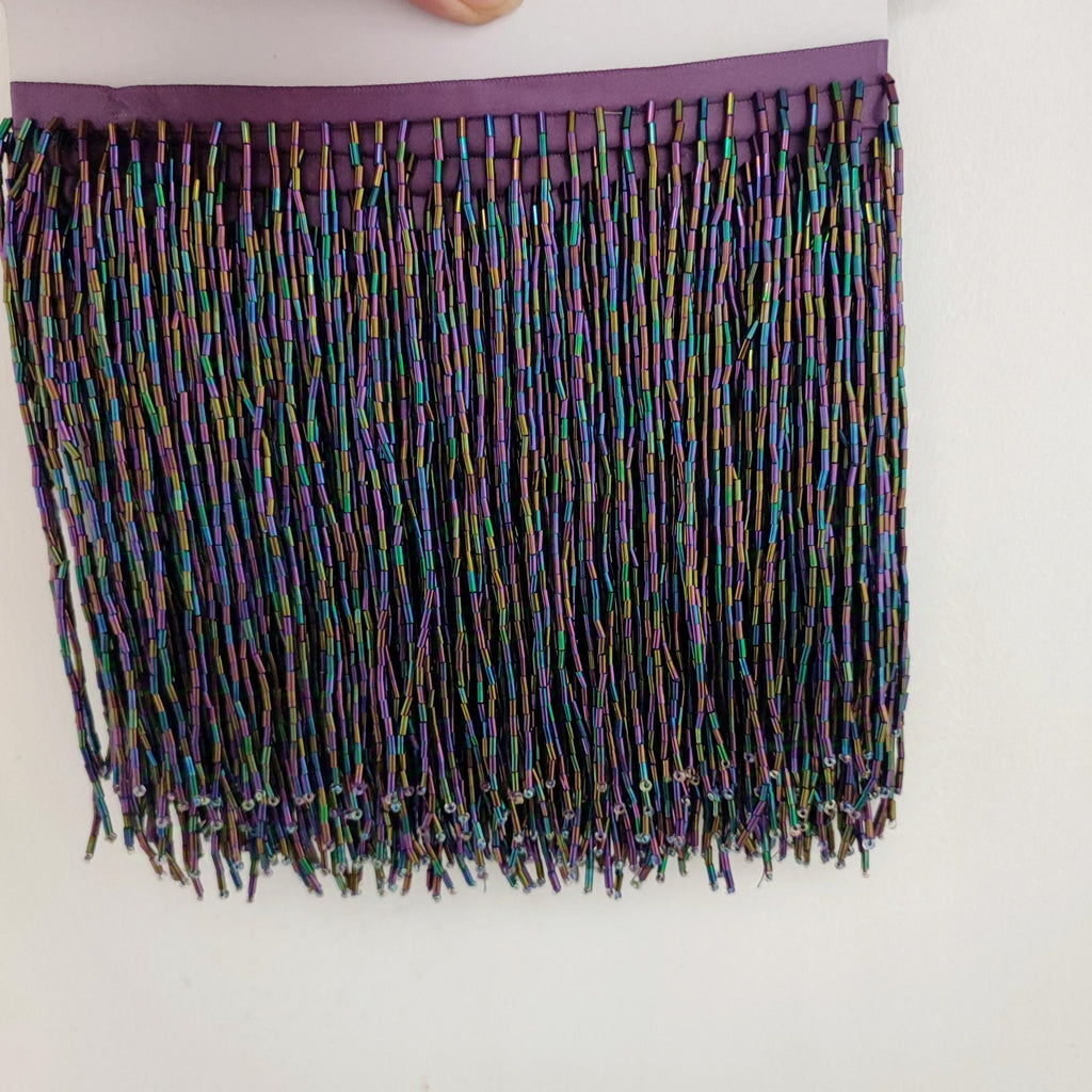 Frange perlée de 15 cm, couleurs personnalisées, garniture, au mètre