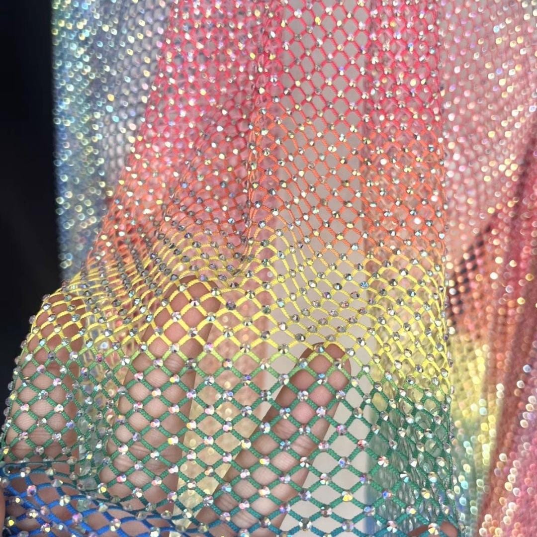 Strasskristalstof: Hotfix polyester (1m x 120cm)